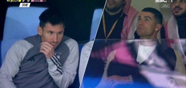 شاهد تحية كبيرة لرونالدو وصافرات استهجان لميسي من جماهير مباراة النصر وإنتر ميامي