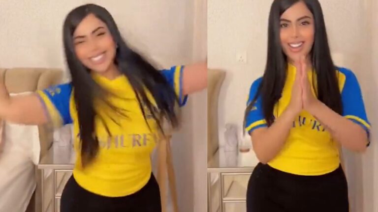 شاهد ريما العنزي تحتفل على طريقة رونالدو وتتوقع فوز النصر بهذه النتيجة في نهائي كأس موسم الرياض