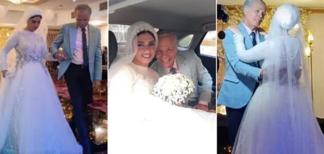شاهد فنان مصري في عمر الـ 69 يتزوج من فتاة شابة ويثير الجدل